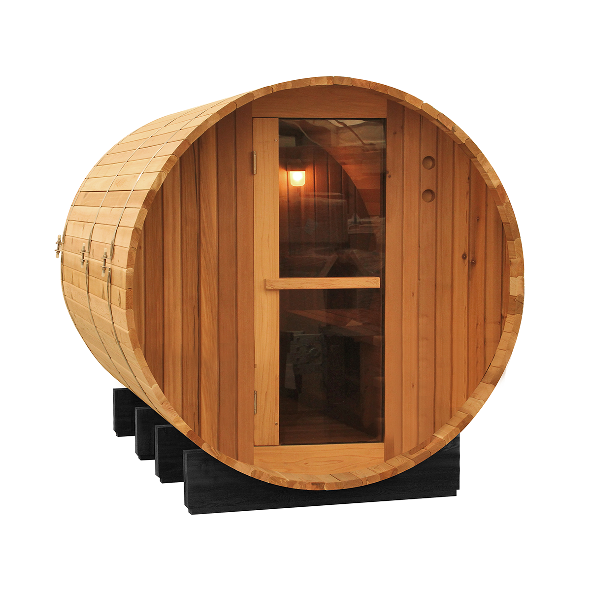 Rustic Barrel Sauna 6ft