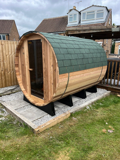 Rustic Barrel Sauna 8ft