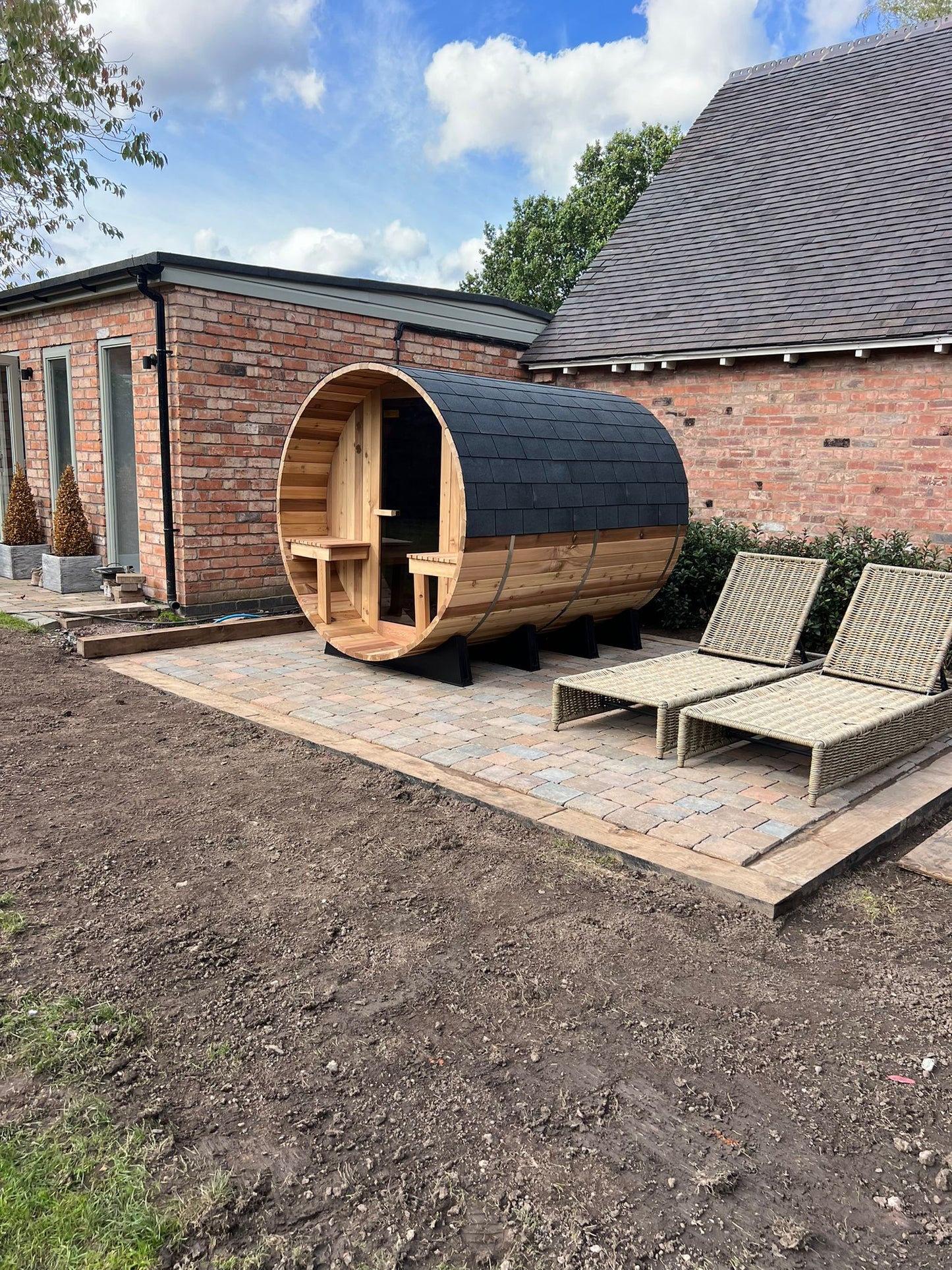 Rustic Barrel Sauna 7+1 ft