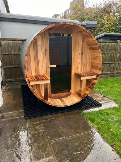 Rustic Barrel Sauna 7+1 ft