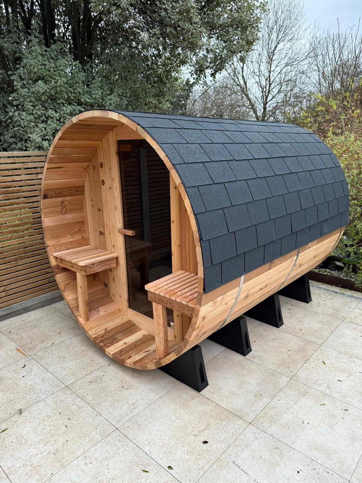 Rustic Barrel Sauna 7+1 ft