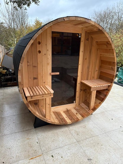 Rustic Barrel Sauna 7+1 ft