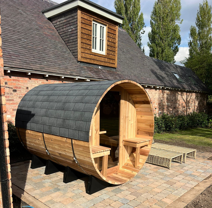 Rustic Barrel Sauna 7+1 ft